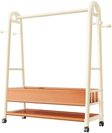 Heavy Duty Freestanding Garment Rack with Shelves, Hooks & Storage Basket - Portable Clothes Organizer for Efficient Home, Bedroom, or Retail Use