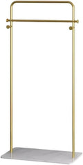 Coat Rack Freestanding Coat Stand Rack Coat Tree Iron Coat Rack with Marble Base Free-Standing Garment Rack for Hanging Clothes Coat Rack Clothes Rack Clothing (Gold+white 80*30*175cm)