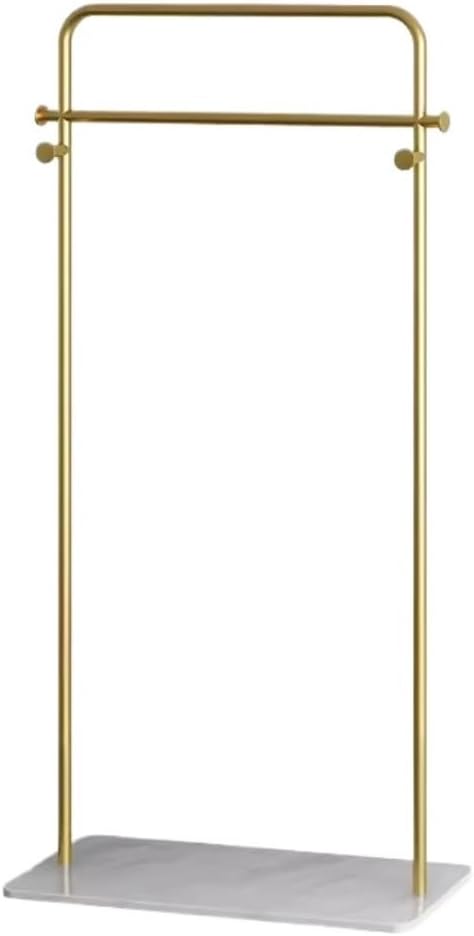 Coat Rack Freestanding Coat Stand Rack Coat Tree Iron Coat Rack with Marble Base Free-Standing Garment Rack for Hanging Clothes Coat Rack Clothes Rack Clothing (Gold+white 80*30*175cm)