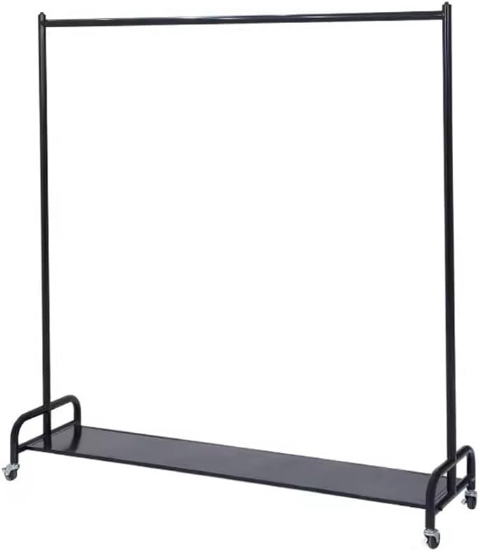 Clothing Rack, Floor Standing Heavy Duty Metal Garment Racks, Clothes Rack Display Stand with Wheels, for Boutique Shops Retail Stores and Home Storage,Black-b-100x40x135cm