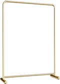 Gold Clothing Rack Industrial Pipe Clothing Rack Retail Clothing Display Stand Garment Rack for Hanging Clothes Clothing Display Stand Clothing Standing Rack for Balcony (Gold 100cm)