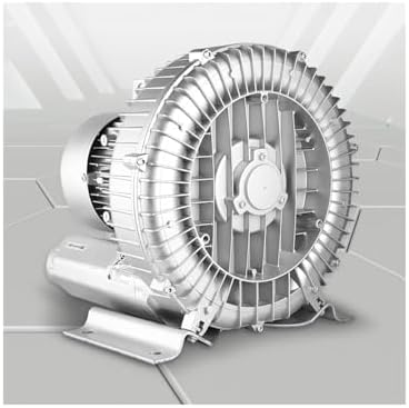 Regenerative Blower Air Filter 110V, 50HZ, Single Phase, High-Pressure Vortex Ring Blower, 0.24HP - 1.49HP, Industrial Vacuum Pump 0.74HP 50cfm, Aluminum Alloy(750W/1.01HP)