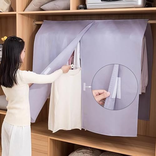 Dustproof Garment Bags - Travel & Home Protective Clothing Covers, Hanging Organizer for Wardrobe & Rack, Ideal Solution for Clothes Storage & Protection