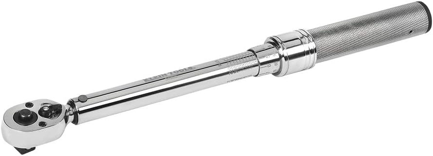 Klein Tools 57005 Torque-Sensing Wrench, 30 to 250-Inch/Pound Range Micro-Adjustable Wrench, Square-Drive Ratchet Head