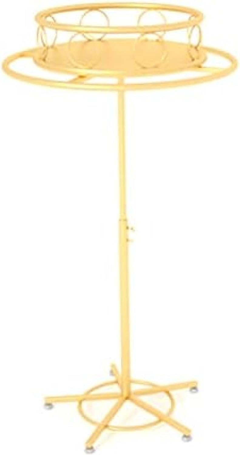 Clothes RackFloor Standing Rotating Clothing Rack for Boutique Display Metal Garment Rack for Hanging Clothes Commercial Grade Clothes Display Stand with Rotating Feature,Gold-50cm