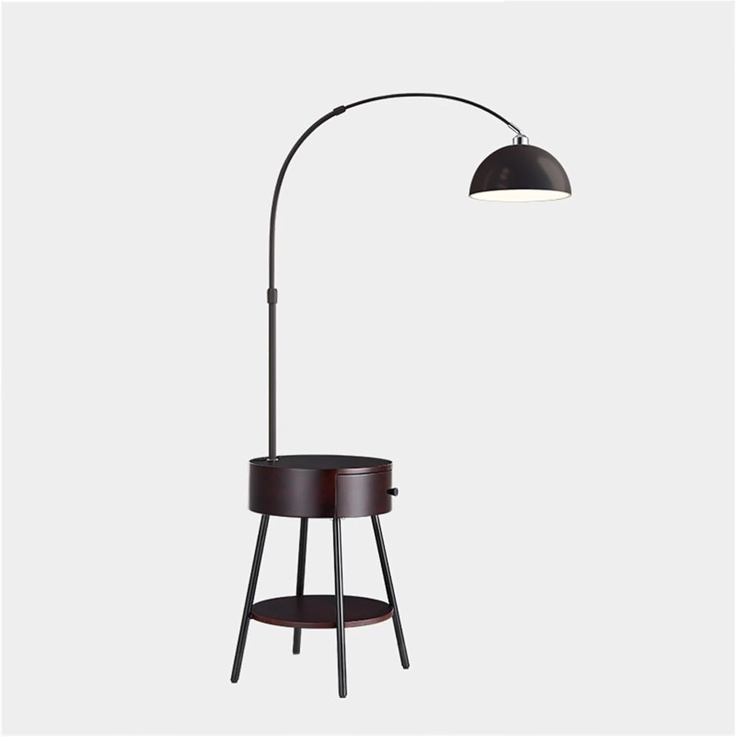 Floor Lamp Set Table and with LED Bulb, Desk Wireless Charger and USB Port, Modern Side Bedroom, Living Room, Office