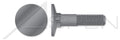 (1500 pcs) 1/4'-20 X 3/4', Elevator Bolts, Flat Head, Square Neck, Steel, Plain