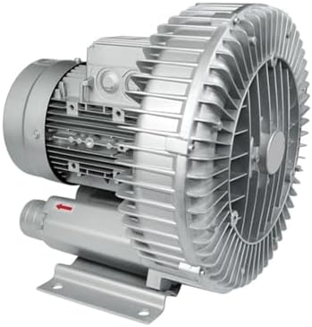 Regenerative Blower 50Hz High Pressure Ring Blower Fish Pond Centrifugal Aluminum Alloy Single Phase 110V Vortex, for Sewage Aeration 0.24HP/0.5HP/1.01HP/1.49HP(180W/0.24HP)