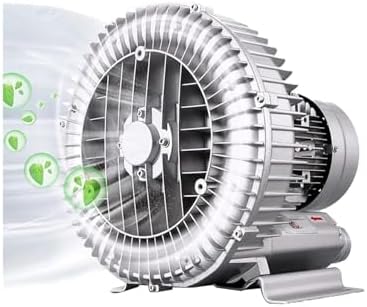 Single/Three Phase Vortex Ring Blower, Regenerative Blower High Pressure Sewage Aeration Vortex Single Phase Turbine Aquaculture Air Pump(550W/0.74HP)
