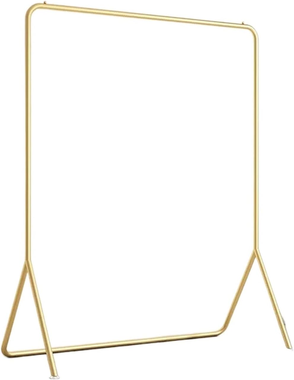 AEYSD-456 Adjustable Garment Rack Hanging Clothes Rack Flooring Bedroom Home Single Rod Drying Clothes Rack Indoor Small Coat Rack Standing Hanger(Gold,Large)