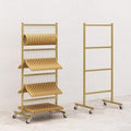 Clothes Rack with Wheels - Multi-Functional 4 Tier Garment Rack for Hanging Clothes and Shoes, Large Capacity for Bedroom, Living Room, and Office