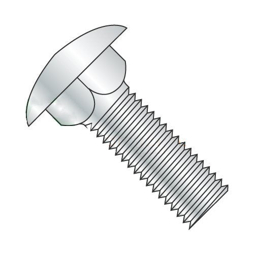 #8-32 X 2 1/2' Carriage Bolts/Fully Threaded/Steel/Zinc (Quantity: 1250)