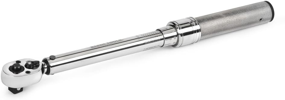 Klein Tools 57010 1/2-Inch Square Drive Torque Wrench, Micro-Adjustable Ratchet Head, 30 to 250-Foot-Pound