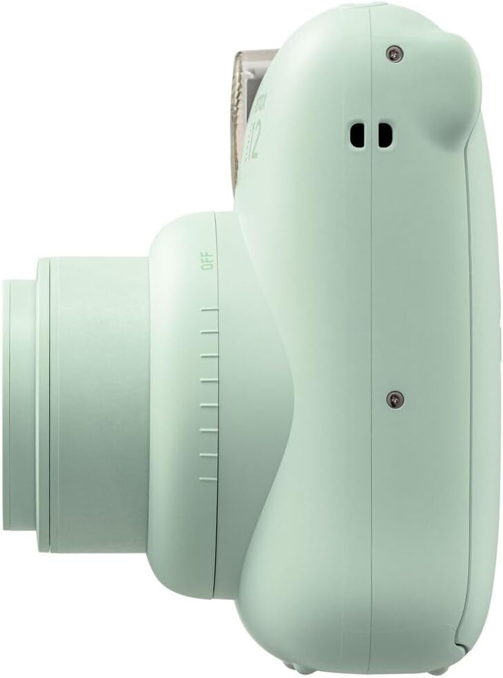 Fujifilm Instax Mini 12 Instant Camera Mint Green Bundle with Fuji Instax Mini Film Value Pack (80 Sheets) + Protective Carrying Case + Photo Album + Microfiber Cleaning Cloth