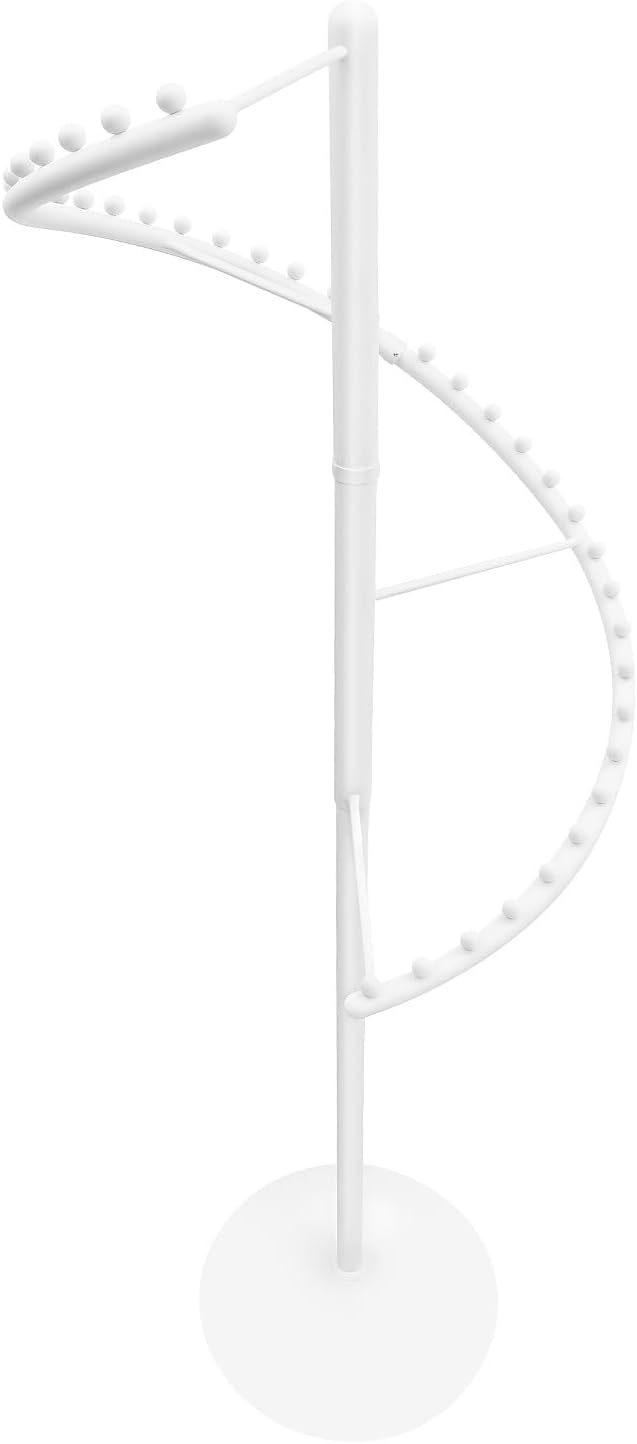 Spiral Rotating Garment Rack, Metal Clothing Rack Freestanding Coat Rack Retail Display Stand Hanger Shelf for Clothes Coats Bags Scarves 1.8M