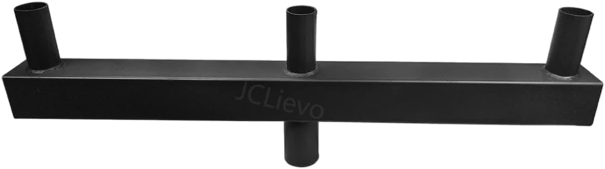 Bullhorn Mounting Bracket with 3 Tenons Inline,Top Adapter Tenon Fits with 2 3/8' Slip Fitter LED Shoebox Parking Light,Bronze&Powder Coated Finish Bullhorn Light Pole Brackets