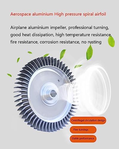 Regenerative Blower, High-Pressure Industrial Vacuum Pump, Sewage Aeration Vortex Blower, Single Phase, Low Noise, 110V, 350W, 0.47HP