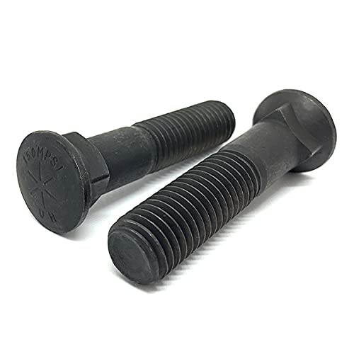 (150 Pieces) 5/8-11x3 Grade 8#3 Dome Head Square Neck Plow Bolts UNC Coarse Plain