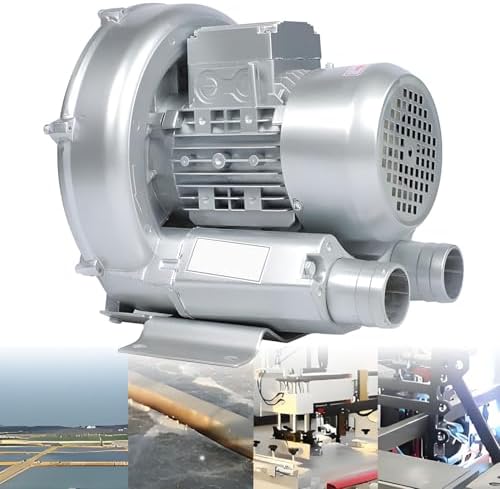 220V Regenerative Blower - 550W Vortex Centrifugal Aerator Pump for Fish Ponds, Aquariums, Hydroponics, Silent Operation, Portable for Farms, Kitchens, Bathrooms - 0.74HP