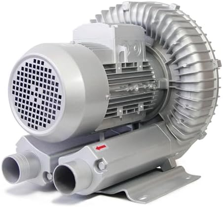 Single Phase (Large Airflow Type) Turbine Blower,Regenerative Blower Industrial Vacuum Pump,Aluminum Alloy,Pure Copper Coil,for Sewage Aeration Aquarium 550W