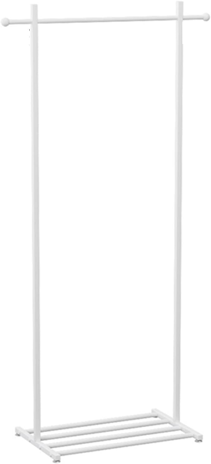 Garment Rack Freestanding Coat Rack with Shoe Rack Small Space Metal Clothing Rack Heavy Duty Garment Rack for Hanging Clothes Bedroom Living Room Clothes Organizer,6(Black)