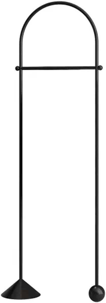 GRFIT Adjustable Garment Rack Hanging Clothes Rack Flooring Bedroom Hanging Clothes Rack Simple Living Room Coat Rack Home Light Luxury Coat Rack Standing Hanger (Color : Black)