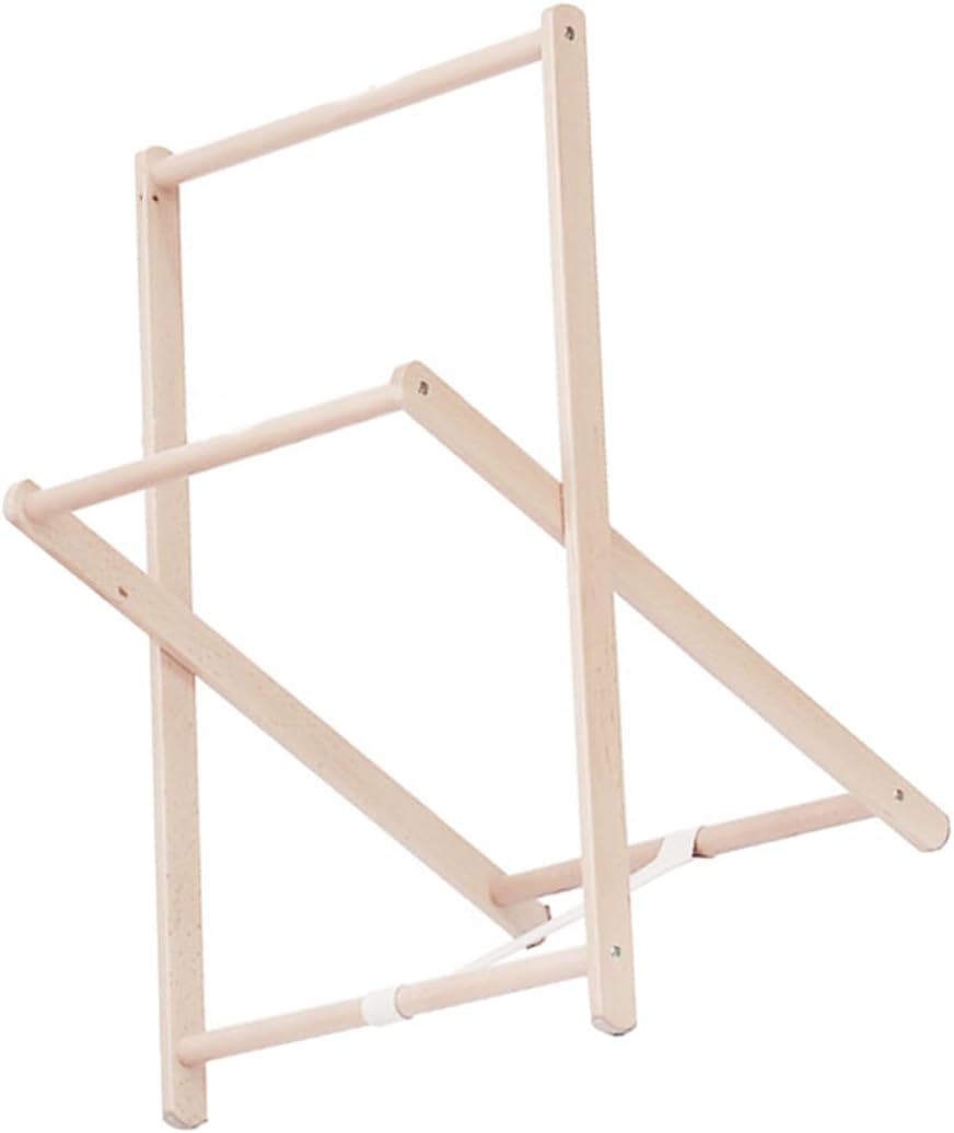 FOMIYES Wood Clothes Storage Rack with Coat Hanging Stand, Solid Wood Freestanding Garment Rack for Bedroom Entryway, Practical Clothes Organizer with Shelf