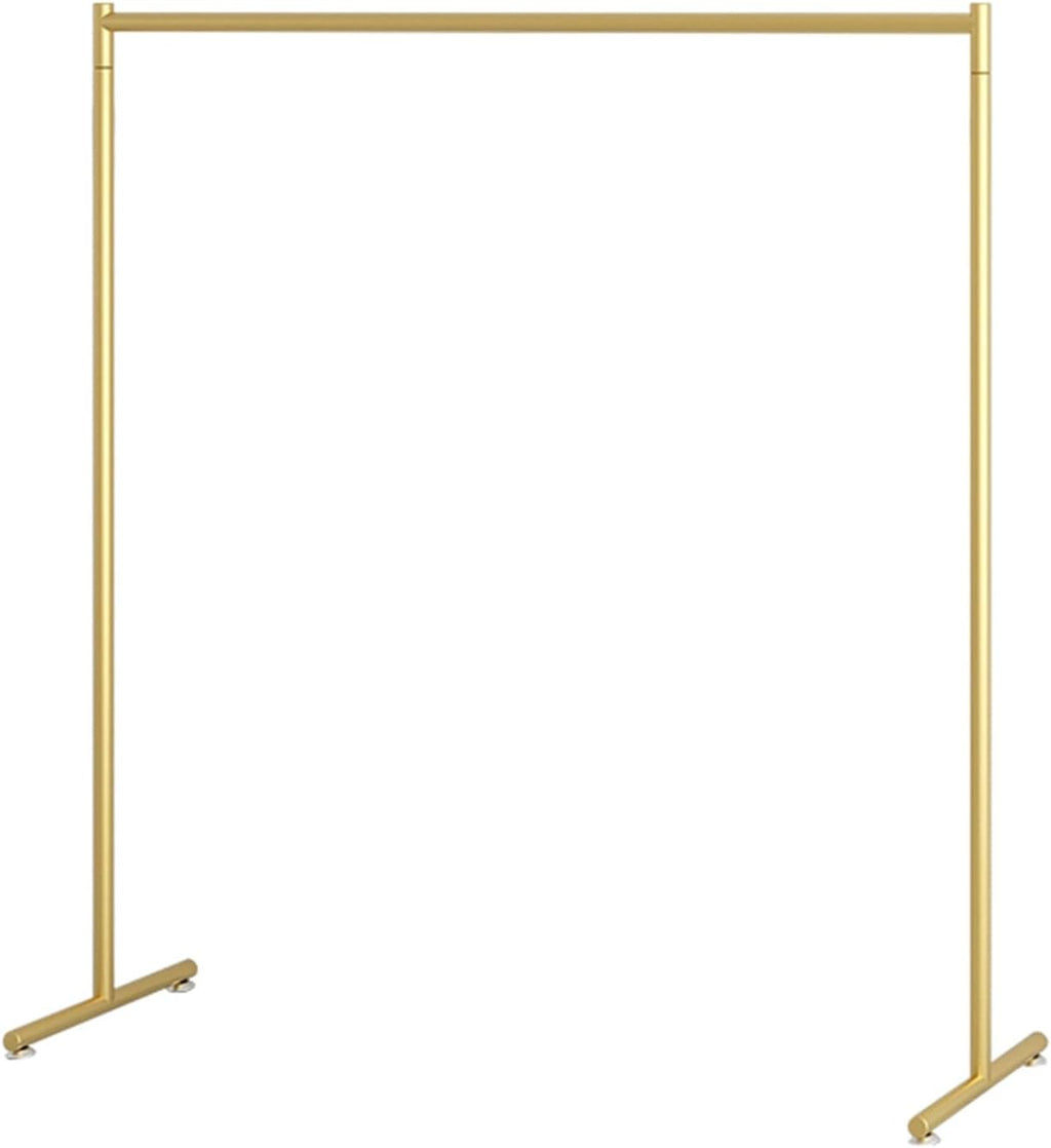 Metal Clothes Rail with Top Bar, Clothing Garment Rack for Hanging Clothes, Clothes Organizer for Bedroom, Laundry Room, Stable Feet, Load Capacity 176lbs (Color : Gold, Size : 80x40x150cm)