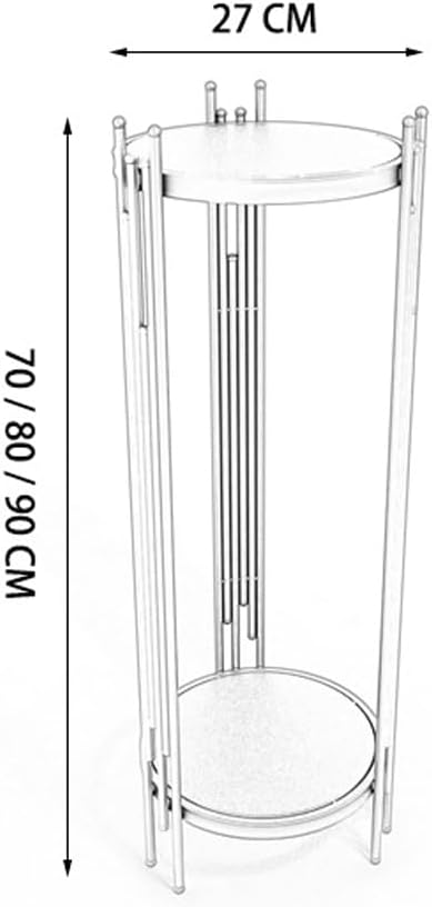 2 Tier Plant Stand with Gold Metal Frame for Indoor Home Office Balcony Living Room Decoration,Gold-1 Set