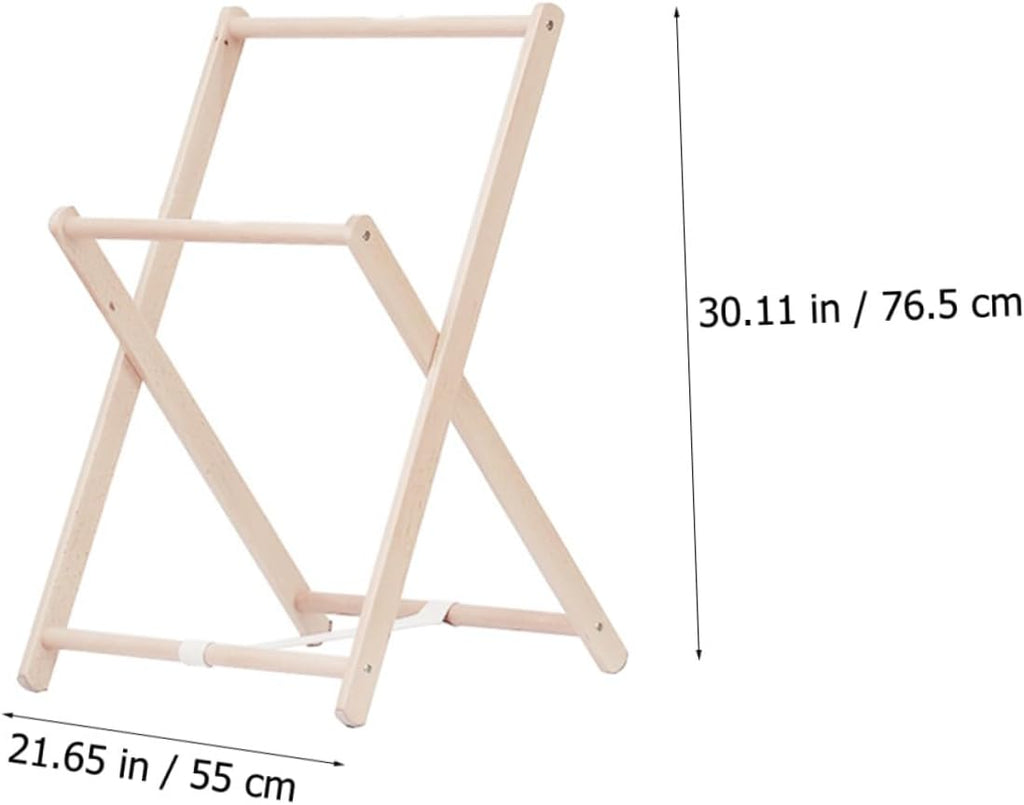 FOMIYES Wood Clothes Storage Rack with Coat Hanging Stand, Solid Wood Freestanding Garment Rack for Bedroom Entryway, Practical Clothes Organizer with Shelf