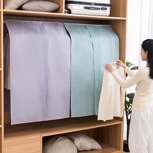 Dustproof Garment Bags - Hanging Clothes Cover & Storage Organizer for Wardrobes & Racks - Protective Clothing Protector for Travel & Home Use - Durable & Lightweight