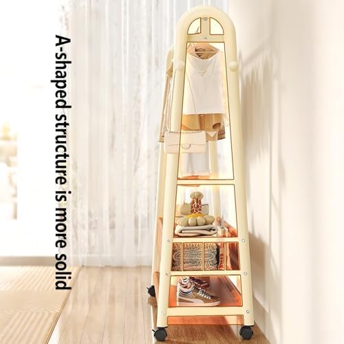 Heavy Duty Freestanding Garment Rack with Shelves, Hooks, Storage Baskets - Portable Clothes Organizer for Home, Closet, Laundry Room, and Bedroom Storage Solutions