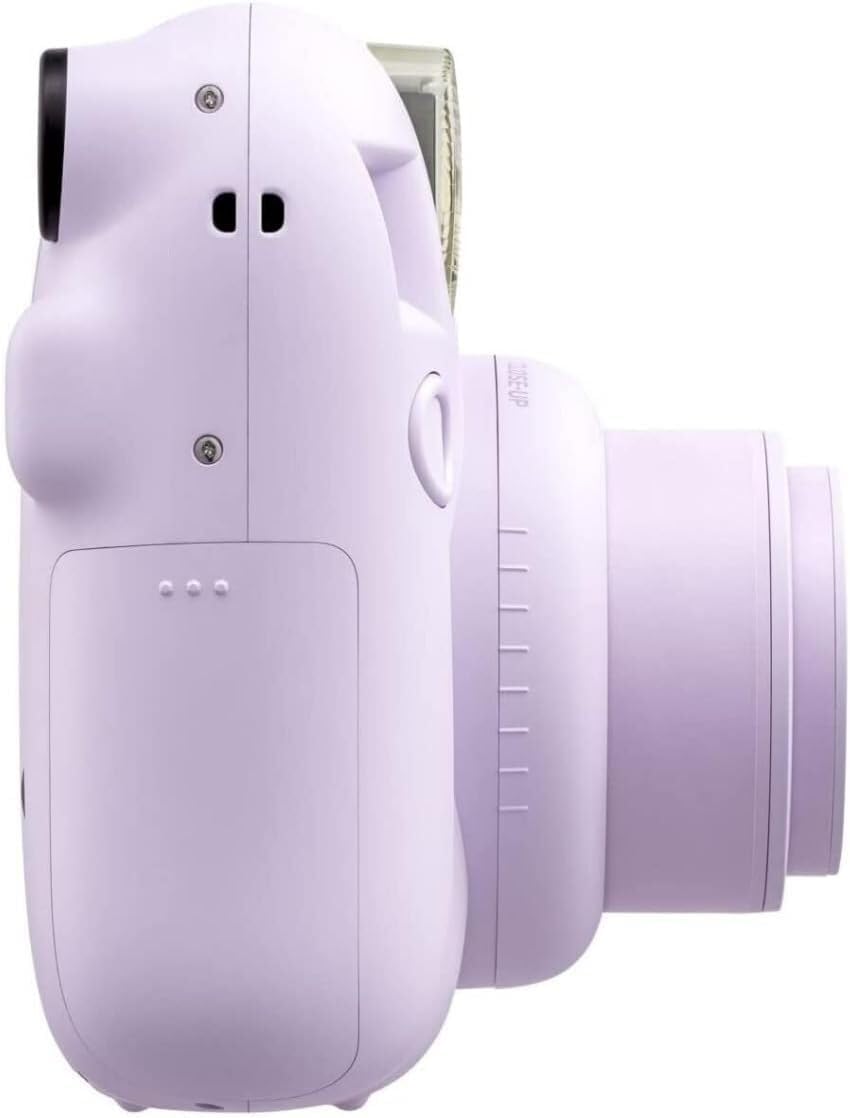Fujifilm Instax Mini 12 Camera (Lilac Purple) with Fujifilm Instant Mini Film (40 Sheets) Bundle with + Sunshine Photo Microfiber Cleaning Cloth