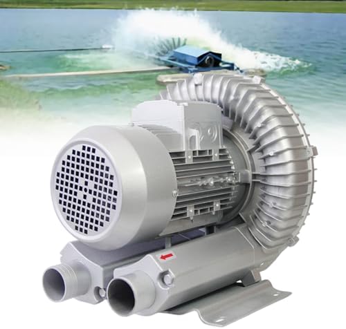 High Pressure Regenerative Blower, 120W-1100W, Max Air Volume 210m³/H, 2980RPM, Quiet Dual-Purpose Blow-Suck with Dust Filter, Ideal for Industrial Use