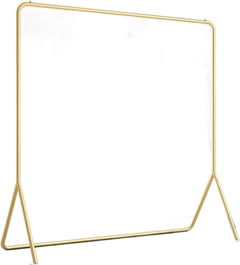 AEYSD-456 Adjustable Garment Rack Hanging Clothes Rack Flooring Bedroom Home Single Rod Drying Clothes Rack Indoor Small Coat Rack Standing Hanger(Gold,XL)