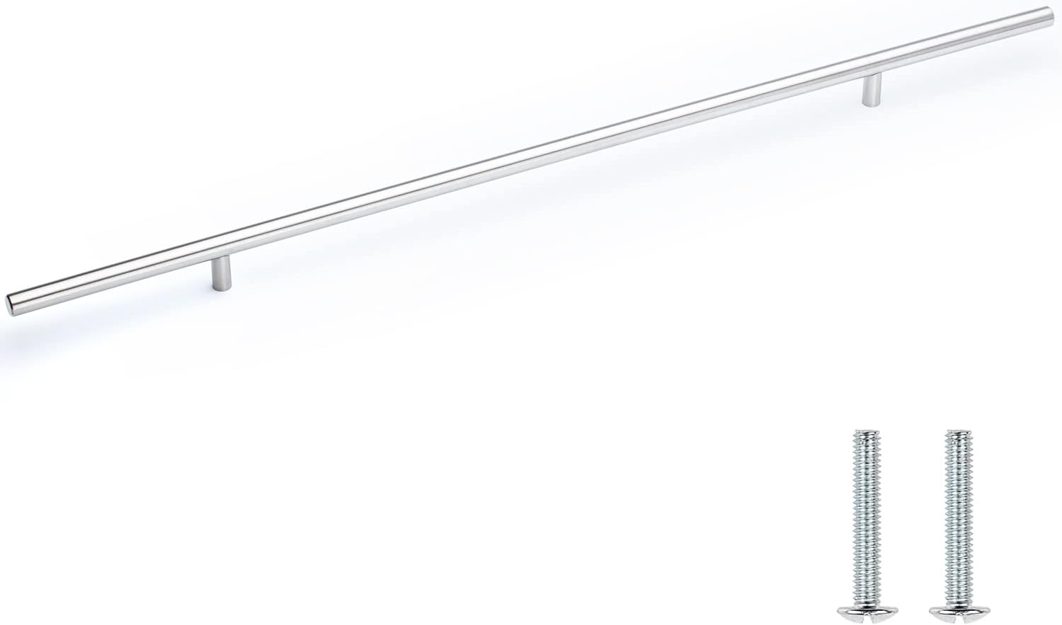 Pandora Solid Stainless Steel Bar Pull Handle for Drawer Kitchen Cabinet Hardware 24-inch T Pull - 25 Pack