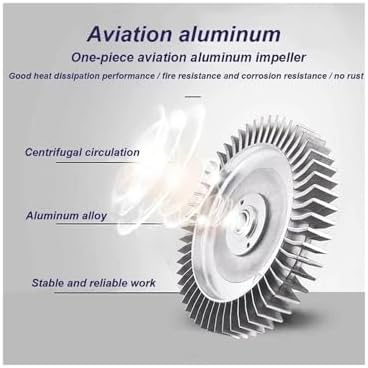 Regenerative Blower 50Hz High Pressure Ring Blower Fish Pond Centrifugal Aluminum Alloy Single Phase 110V Vortex, for Sewage Aeration 0.24HP/0.5HP/1.01HP/1.49HP(180W/0.24HP)