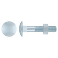 Index din-603/934 – Screw with Round Head with Square Neck and Nut Hexagonal. Zinc Plated M10 X 100