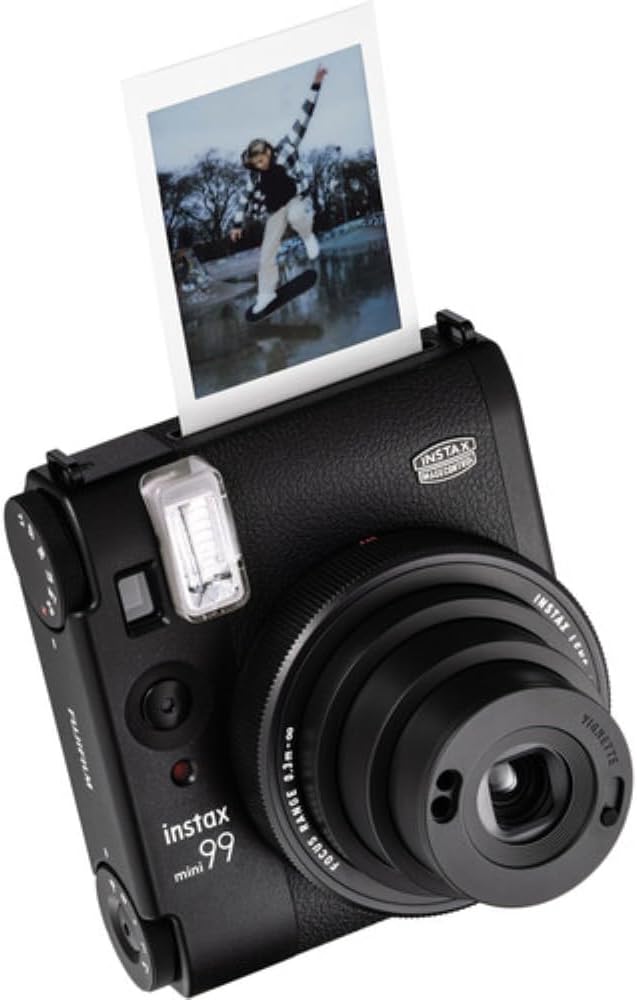 FUJIFILM INSTAX Mini 99 Instant Film Camera Bundled with INSTAX Mini Instant Film | 40 Exposures + Black Album and Stickers + Cleaning Cloth (5 Items)