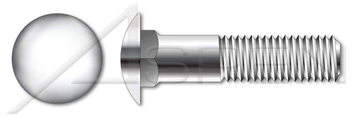 (100 pcs) M8-1.25 X 100mm, DIN 603 / ISO 8677, Metric, Carriage Bolts, Round Head, Square Neck, A2 Stainless Steel