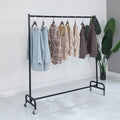 Heavy Duty Rolling Garment Rack,Hanging Clothes Organizer Rail for Display and Storage,23.6x53.1Inches Standard Clothing Garment Rack- Black (A)