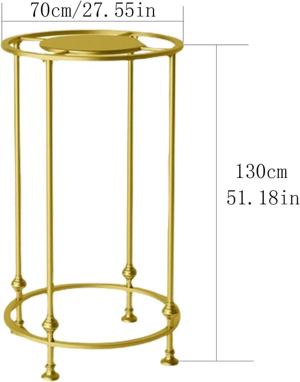 Freestanding Round Garment Display Retail Rack, Floor-Standing Double Space Multi-Purpose Metal Shelf for Clothes Storage, Commercial Clothing Organizer in Retail Boutiques and Bedroom
