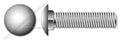 (300 pcs) M8-1.25 X 70mm, DIN 603 / ISO 8677, Metric, Carriage Bolts, Round Head, Square Neck, Full Thread, A2 Stainless Steel