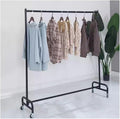 Clothing Rack, Floor Standing Heavy Duty Metal Garment Racks, Clothes Rack Display Stand with Wheels, for Boutique Shops Retail Stores and Home Storage,Black-a-100x40x135cm