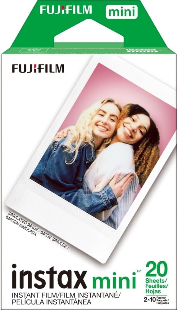 FUJIFILM INSTAX Mini Link 3 Smartphone Printer | Rose Pink Bundled with INSTAX Mini Instant Film | 40 Exposures + Instax Mini Album, Borders, Stickers & Clips + Microfiber Cleaning Cloth (5 Items)