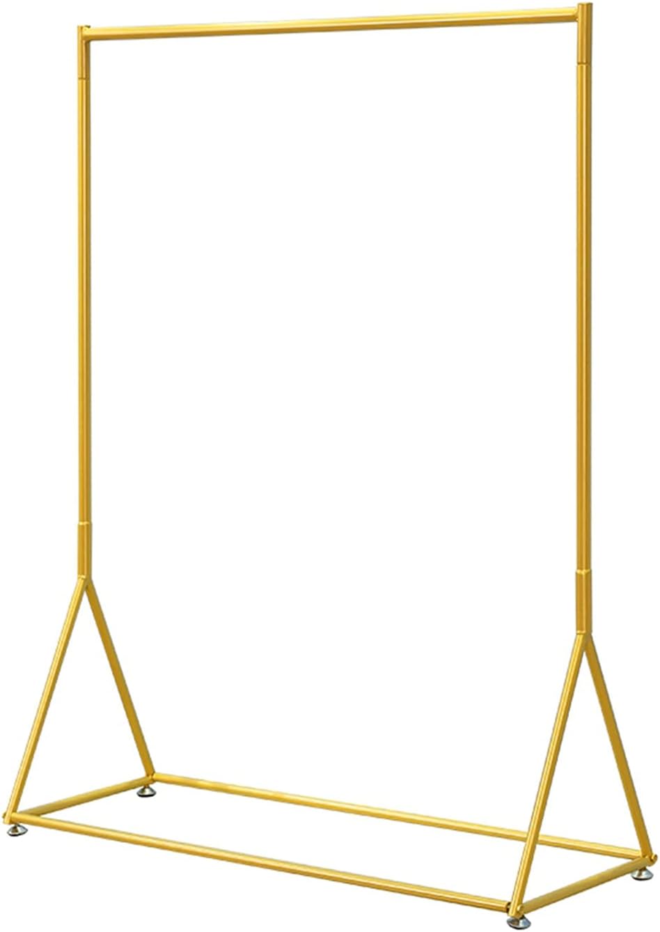 Mlaea Free-Standing Garment Rack, Portable Single-Pole Hanging Rail, Garment Rack for Hanging Clothes, for Bedroom, Clothes Shop, Balcony,Gold, 150cm(Size:80 * 42 * 150CM,Color:Gold)