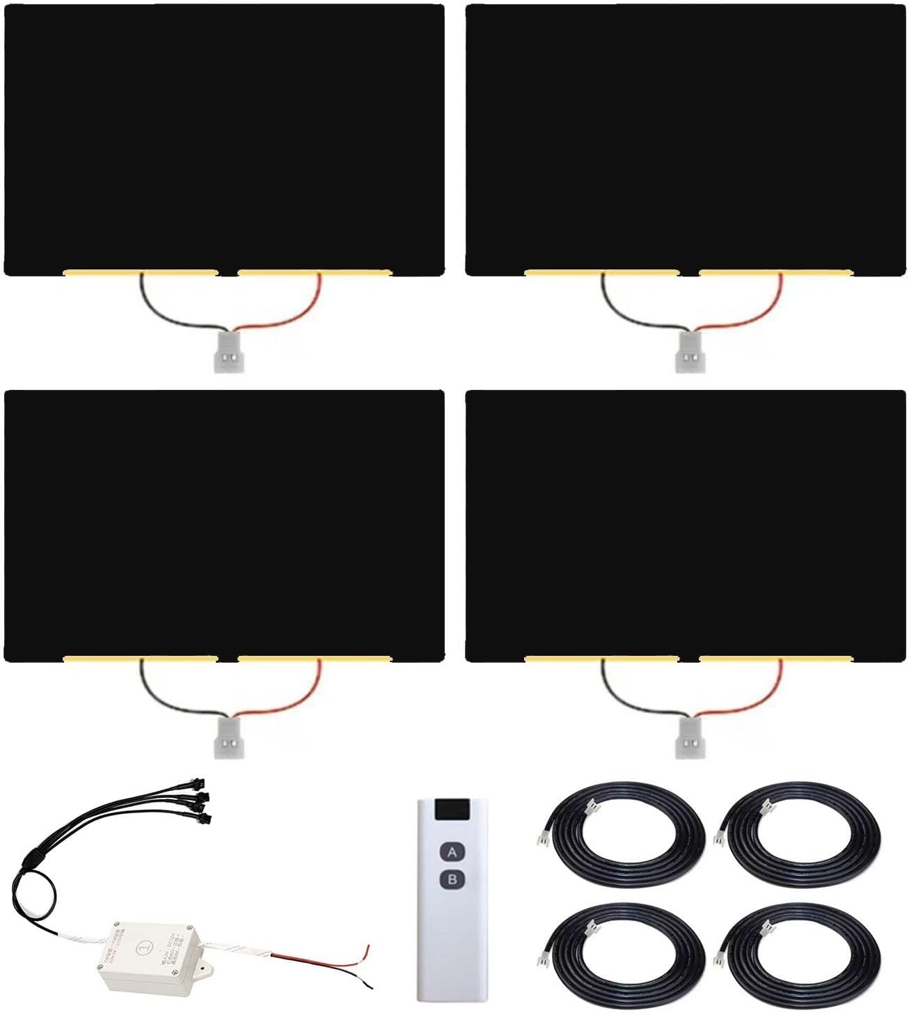 Universal Smart Tint Kit 4-Pcs Smart Car Window Film Remote Control Privacy Tint (39.37'x16.68'/Sheet) Instant Clear to Dark, UV & Heat Block, Easy DIY Install