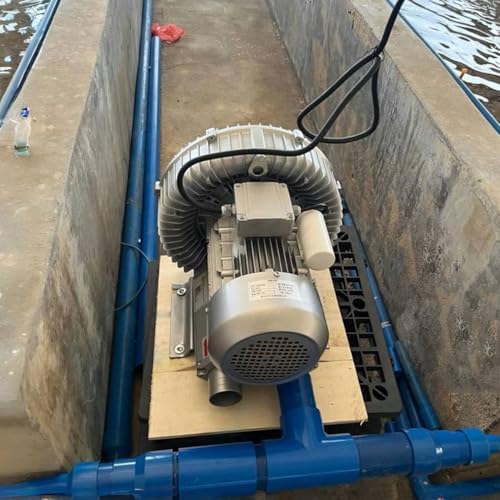 Industrial Vortex Ring Blower, Regenerative Air Blower with Dust Filter & Aluminum Impeller, 120W-1100W, 2980RPM, Max Air Volume 210m³/H, Ideal for Aquaculture 370W/0.5HP