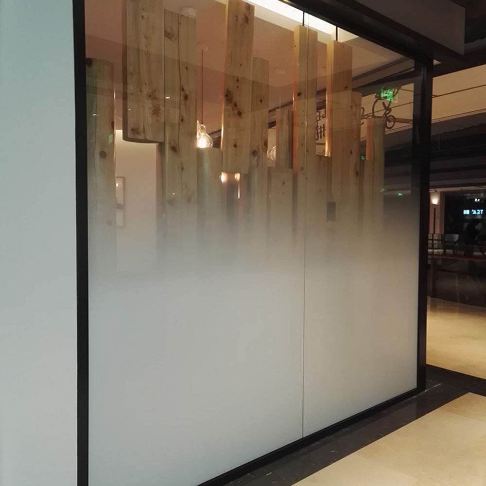 HOHOFILM 5ft by 100ft Roll Semi-Privacy One Way Gradient Window Film White Dot Glass Tint Door Glass Decoration Stickers Self-Adhesive Decoration Film