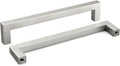 homdiy 35 Pack 7-1/2 Inch Brushed Nickel Cabinet Pulls Square Dresser Handles Stainless Steel Hardware for Drawer, Cupboard